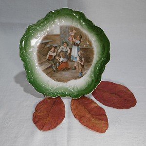 Assiette "Scène familiale"