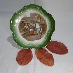 Assiette "Scène familiale"