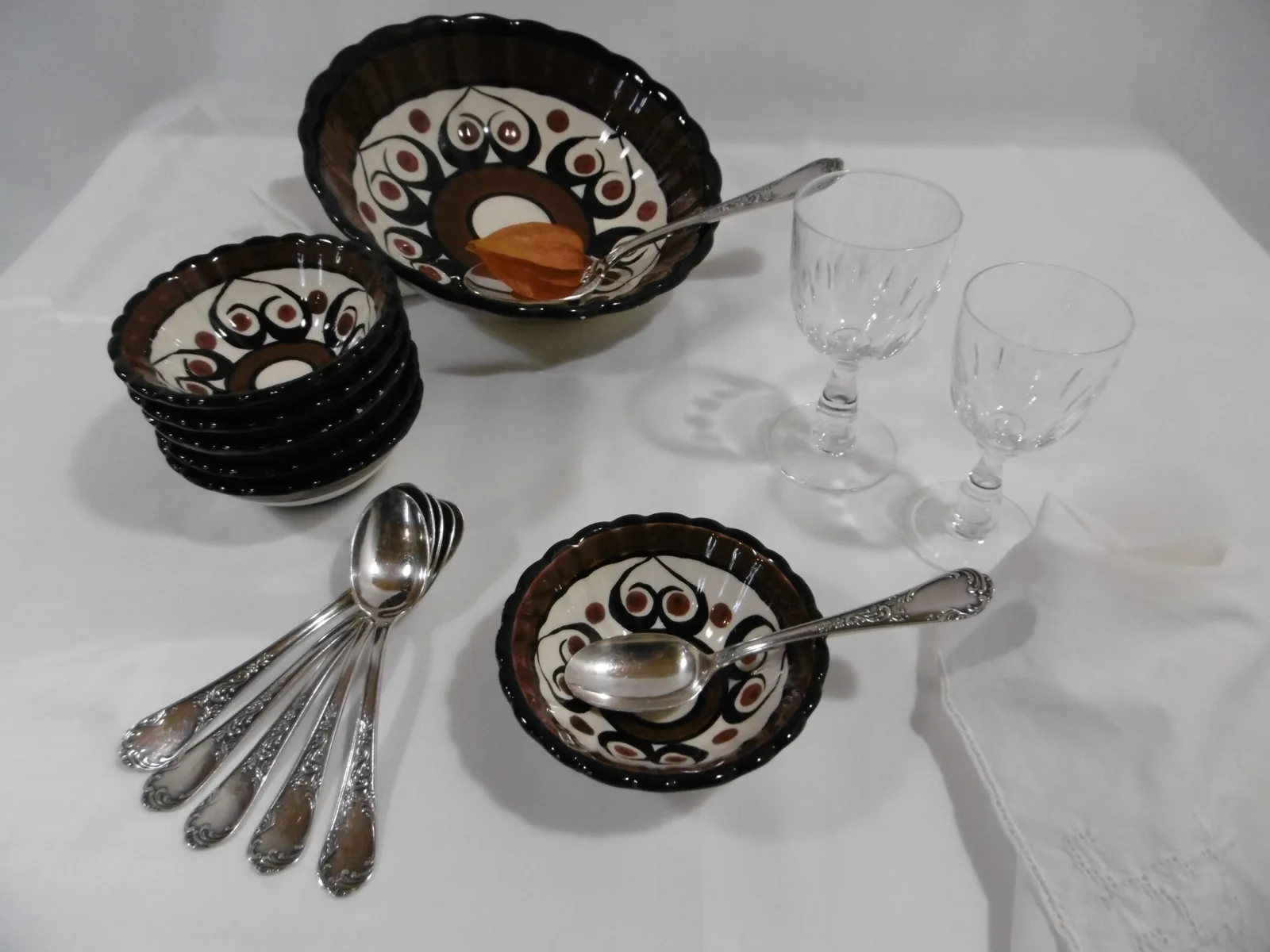 Service à salade de fruits, glace ou crème "Breton" – Image 12