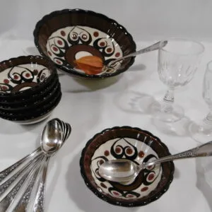 Service à salade de fruits, glace ou crème "Breton"