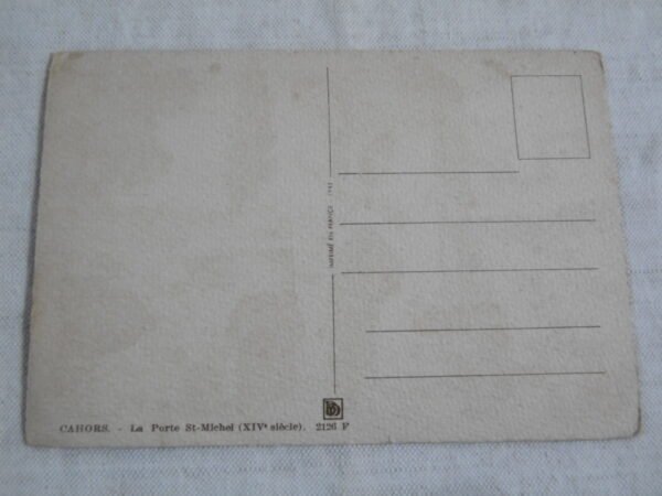 Carte postale "Porte St Michel Cahors" – Image 2