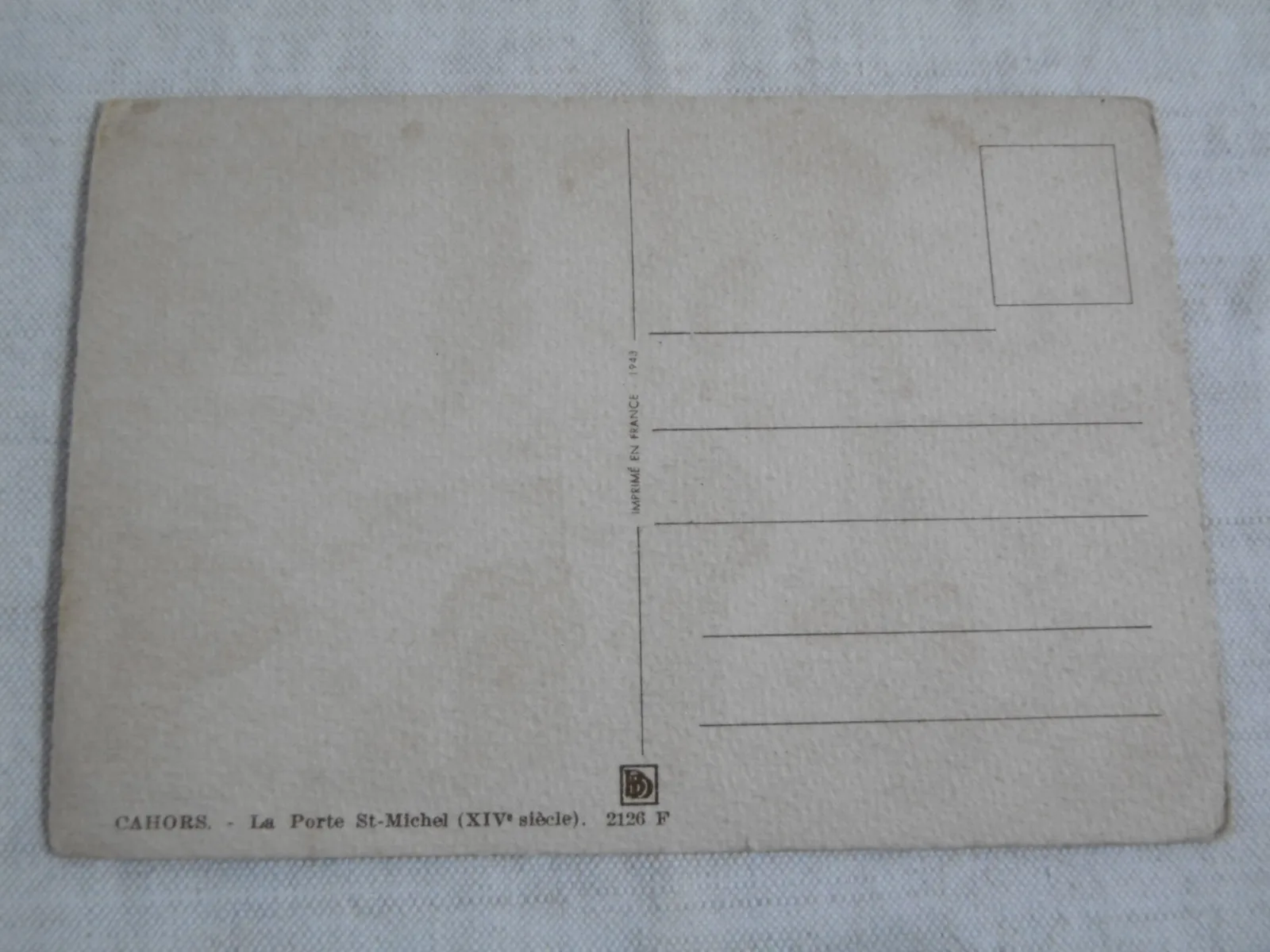 Carte postale "Porte St Michel Cahors" – Image 2