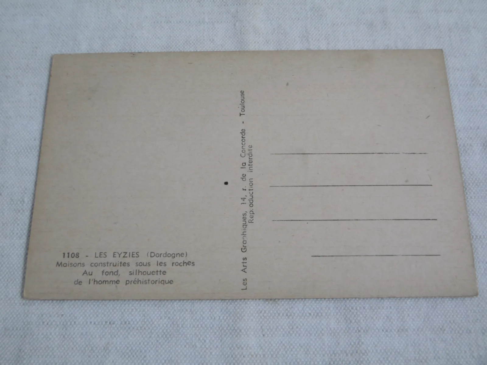 Carte postale "Les Eyzies" – Image 2