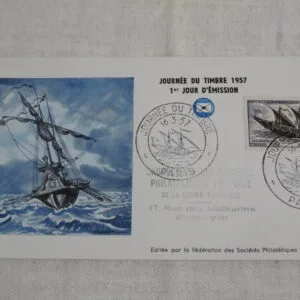 1er Jour "Enveloppe Journée du timbre 1957"