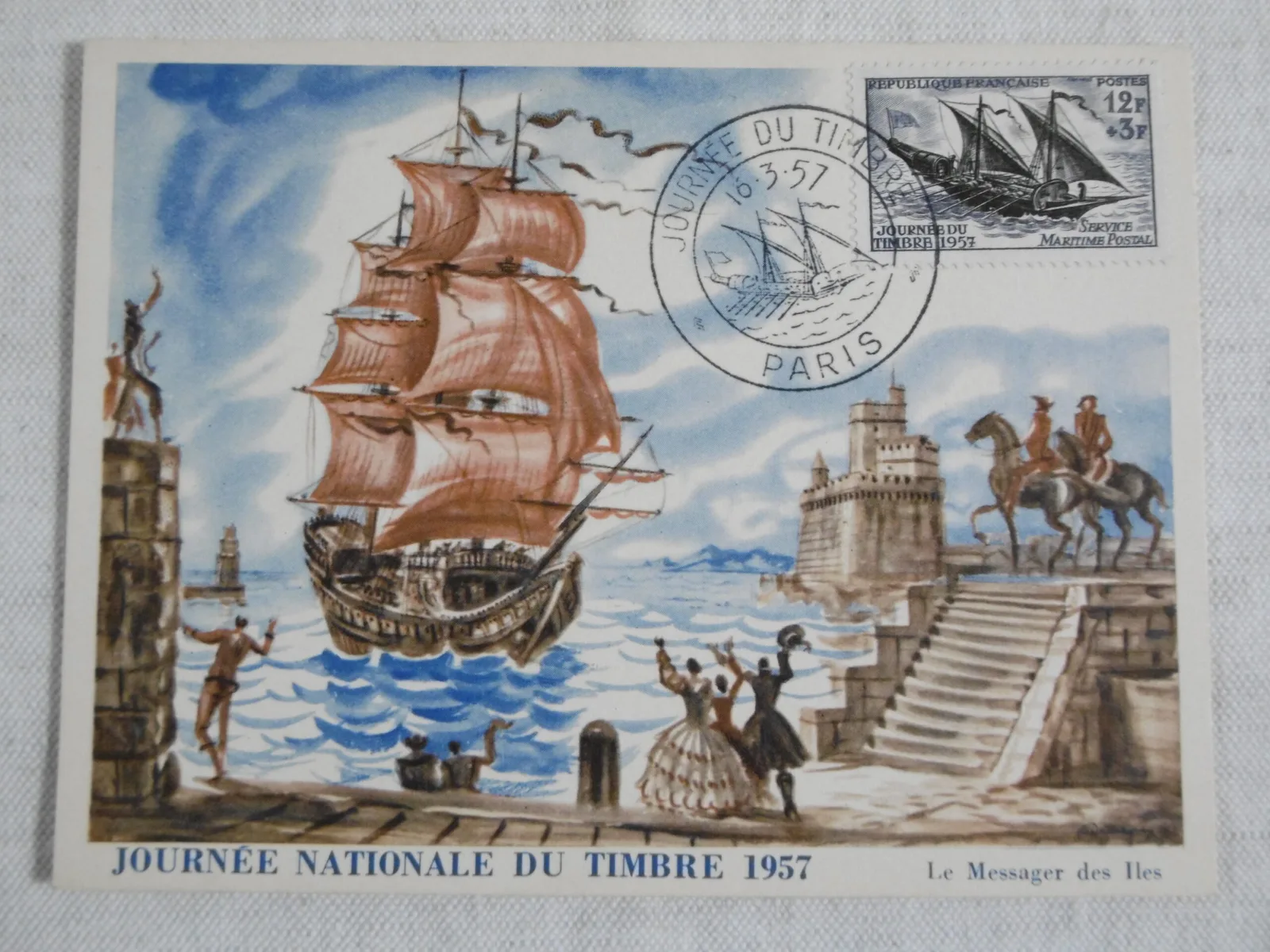 1er Jour " Journée Nationale du Timbre 1957"