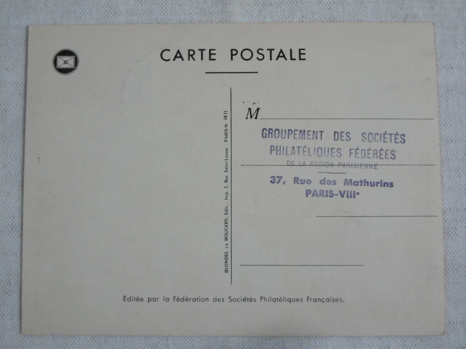 1er Jour " Journée Nationale du Timbre 1957" – Image 2