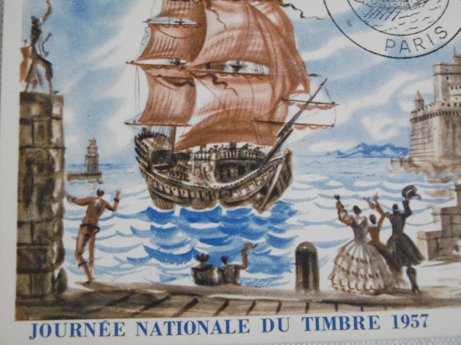 1er Jour " Journée Nationale du Timbre 1957" – Image 3