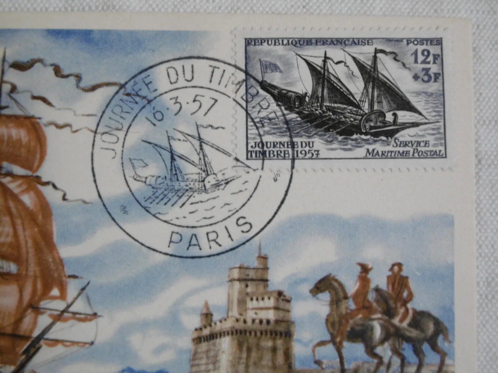 1er Jour " Journée Nationale du Timbre 1957" – Image 5