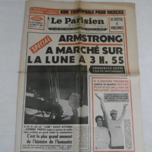 Journal Le Parisien "Armstrong a marché sur la lune..."