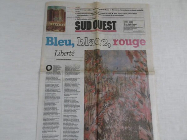 Journal Sud-Ouest "Bleu,blanc,rouge"