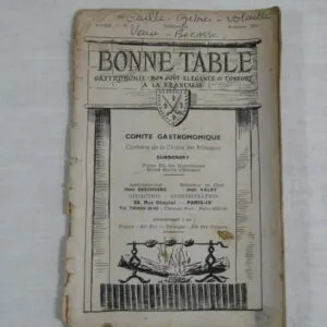 Magazine-revue "Bonne table"