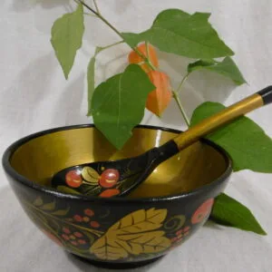 Bol et cuillère "Khokhloma"