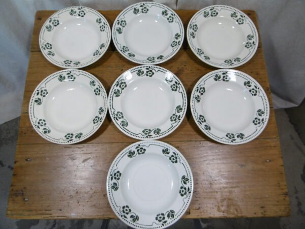 Assiettes creuses "Fleurs vertes" – Image 2
