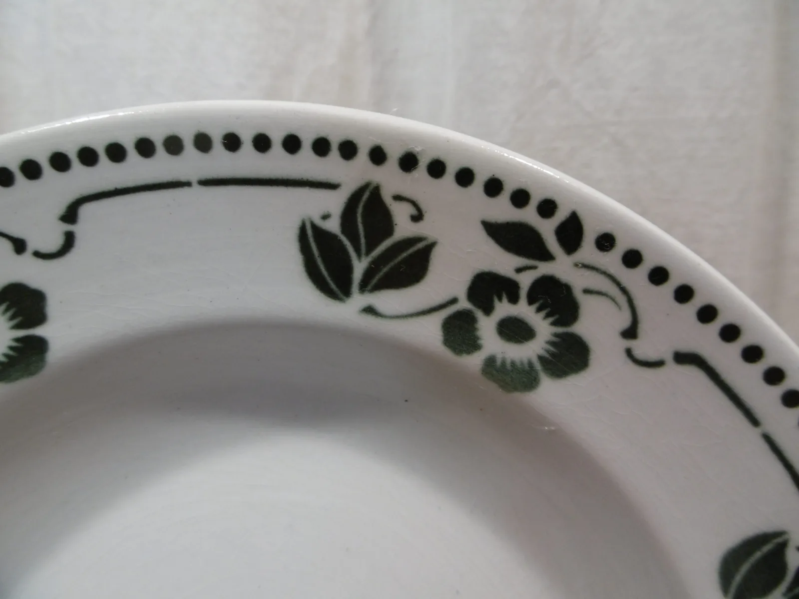 Assiettes plates "Fleurs vertes" – Image 6