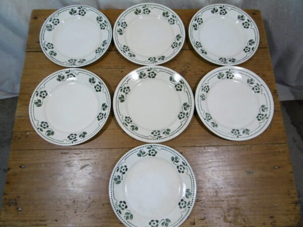 Assiettes plates "Fleurs vertes" – Image 2