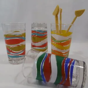 Verres à orangeade vintage "Vagues"