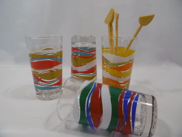 Verres à orangeade vintage "Vagues"