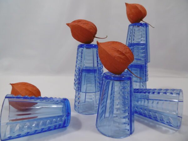 Verres à vodka Art déco en cristal taillé – Image 8