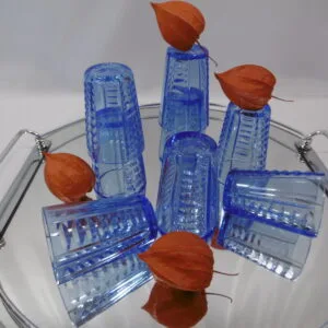 Verres à vodka Art déco en cristal taillé