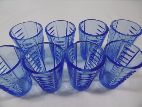 Verres à vodka Art déco en cristal taillé – Image 3