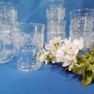 Verres gobelets, vintage "Volutes"
