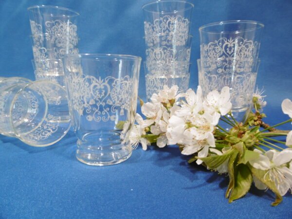 Verres gobelets, vintage "Volutes"