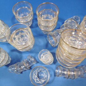 Service de verres et salade de fruits, vintage "Losange" BVB