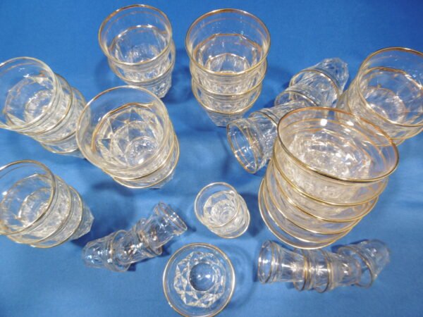 Service de verres et salade de fruits, vintage "Losange" BVB