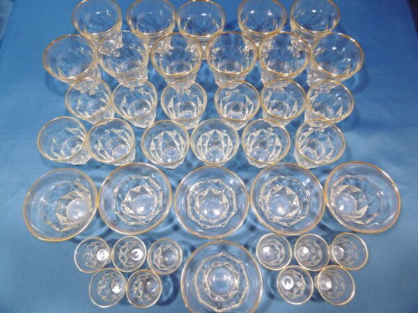 Service de verres et salade de fruits, vintage "Losange" BVB – Image 2