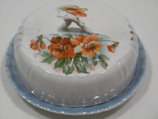 Beurrier en porcelaine "Pensées" – Image 3