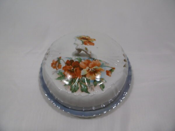 Beurrier en porcelaine "Pensées" – Image 7