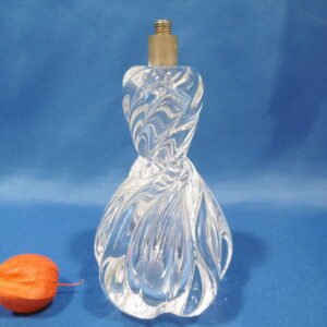 Pied de lampe en cristal "Torsade"
