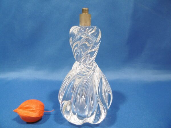 Pied de lampe en cristal "Torsade"