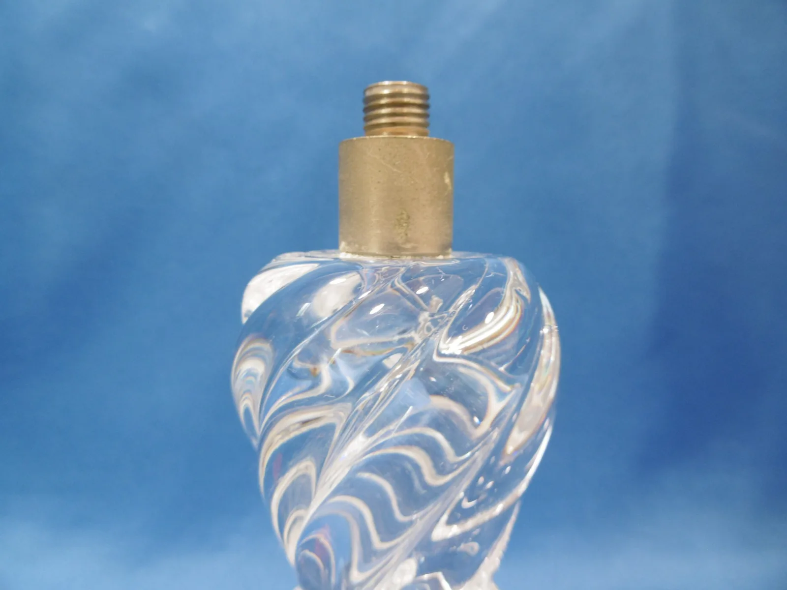 Pied de lampe en cristal "Torsade" – Image 2