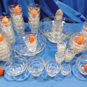 Service de verres et salade de fruits "Losange"