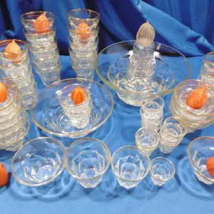 Service de verres et salade de fruits "Losange"