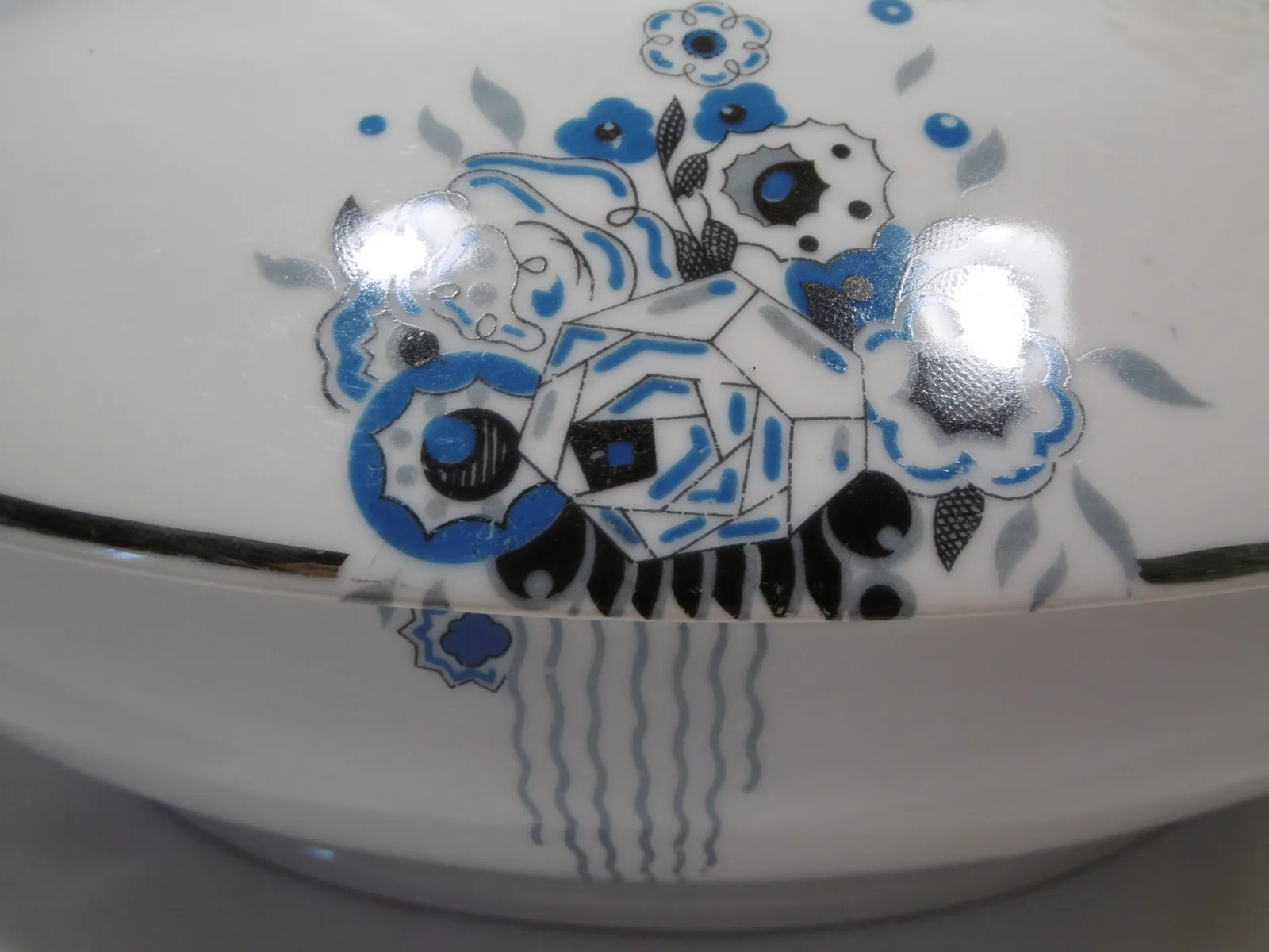 Légumier Art déco "Turquoise" – Image 4