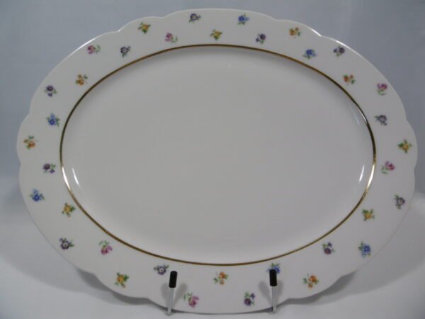 Plat ovale "Fleurettes" Chalais-Nadaud – Image 2