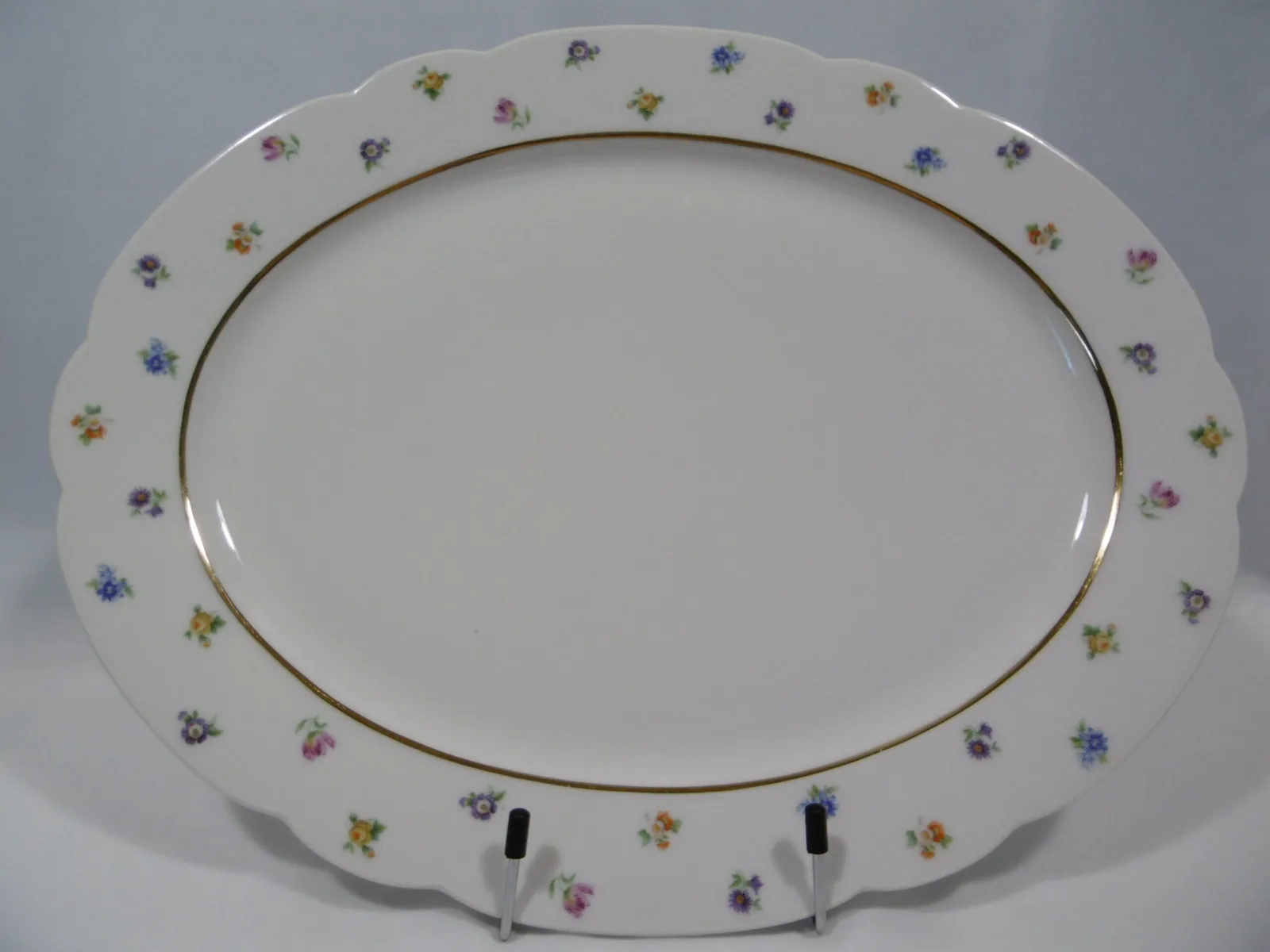 Plat ovale "Fleurettes" Chalais-Nadaud – Image 2