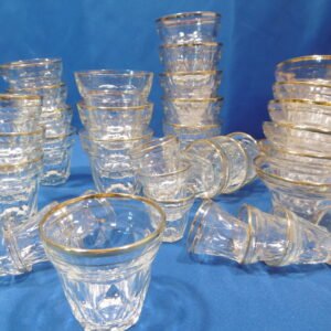 Service de verres et salade de fruits vintage "Losange" BVB