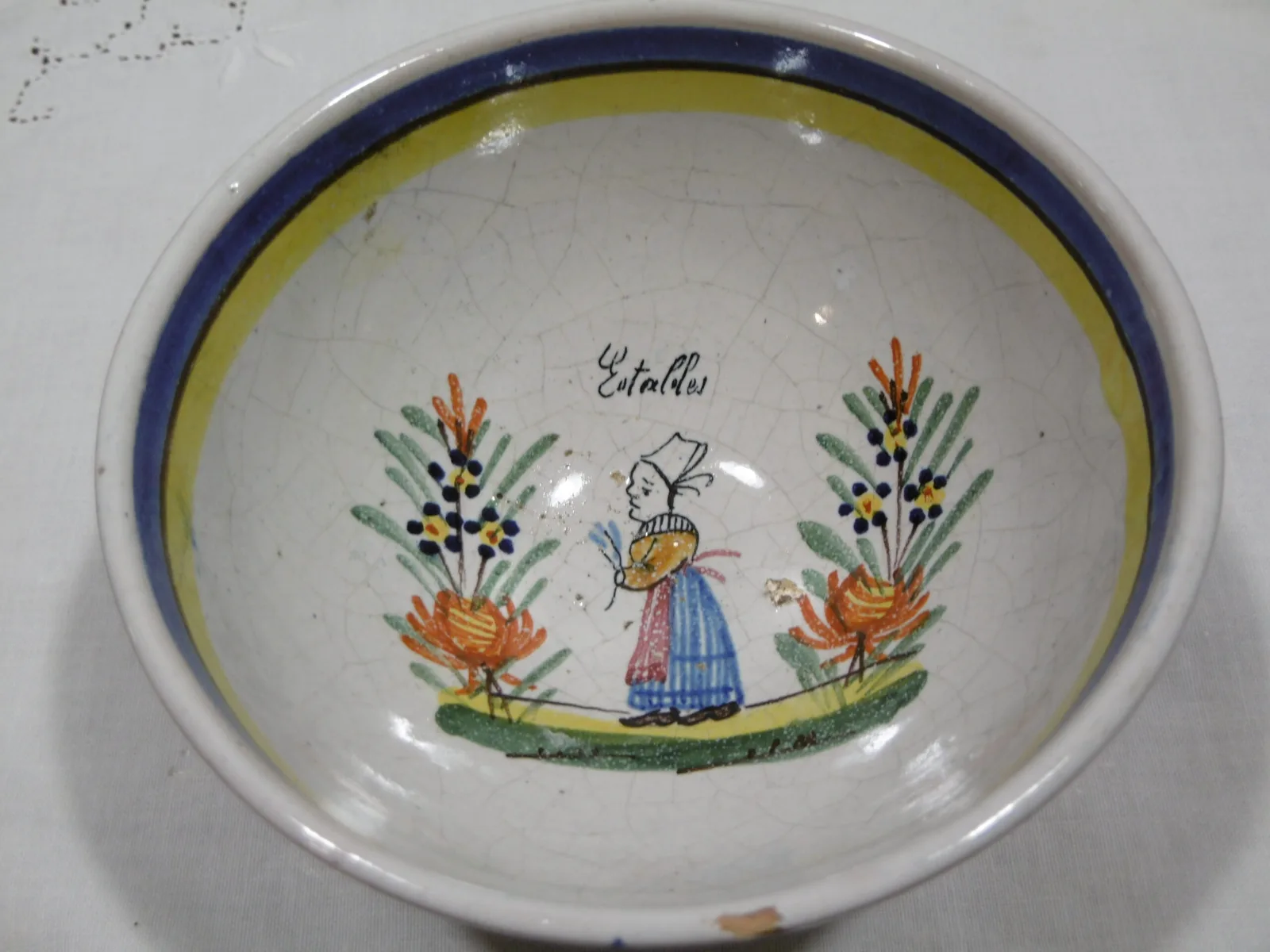 Tasse parlante "Estalles" Malicorne, style Henriot – Image 3