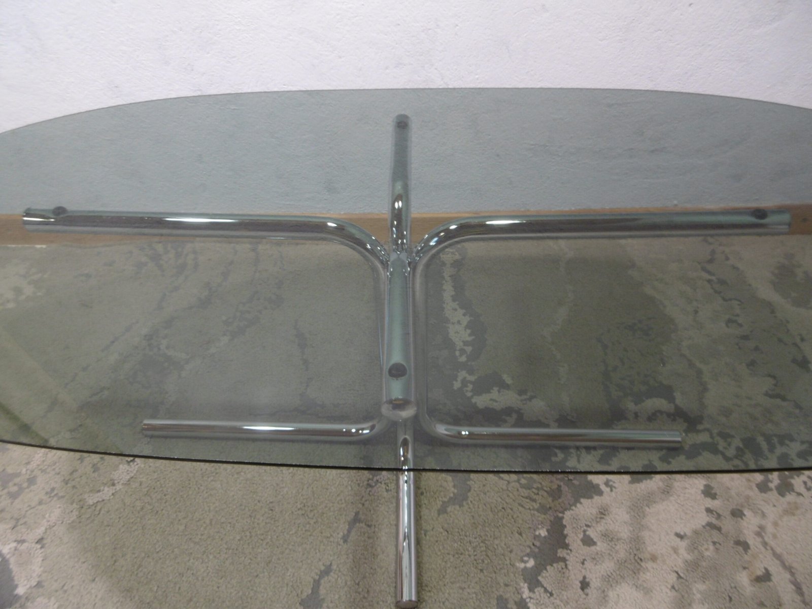 Table basse ovale en verre Space Age – Image 5