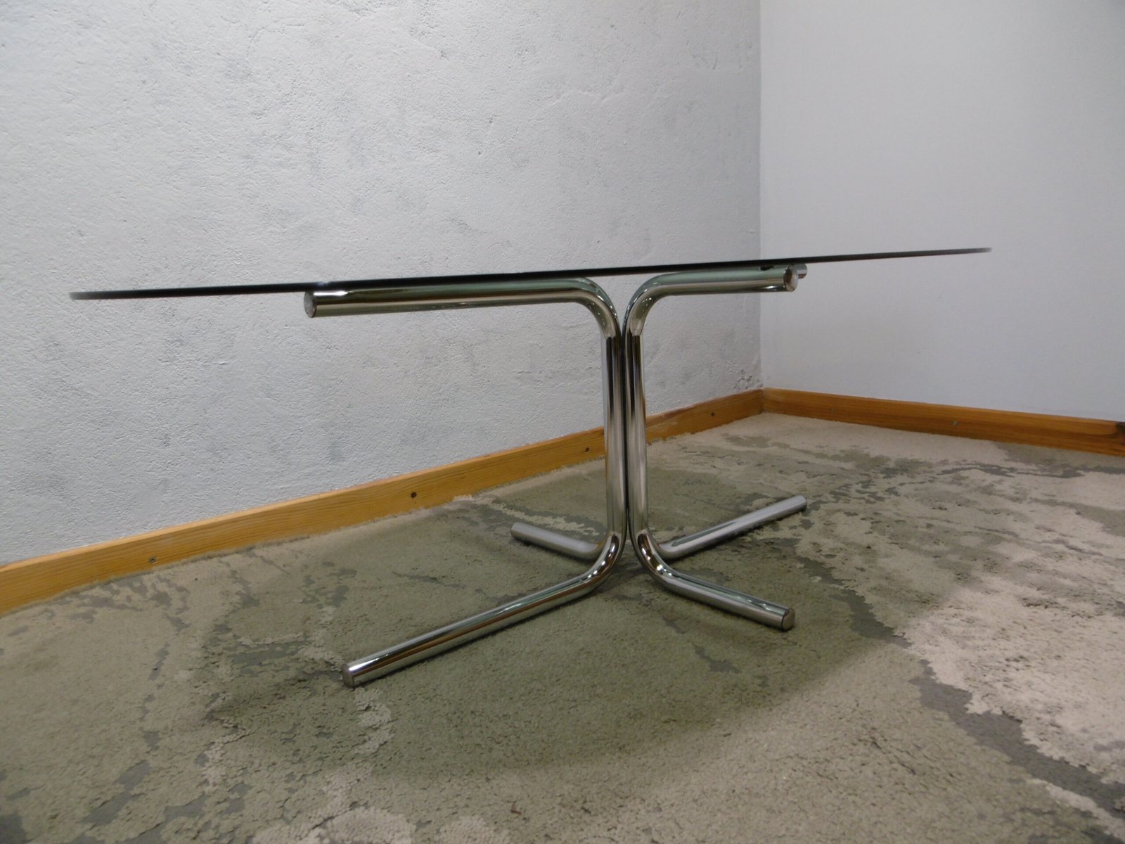 Table basse ovale en verre Space Age – Image 6